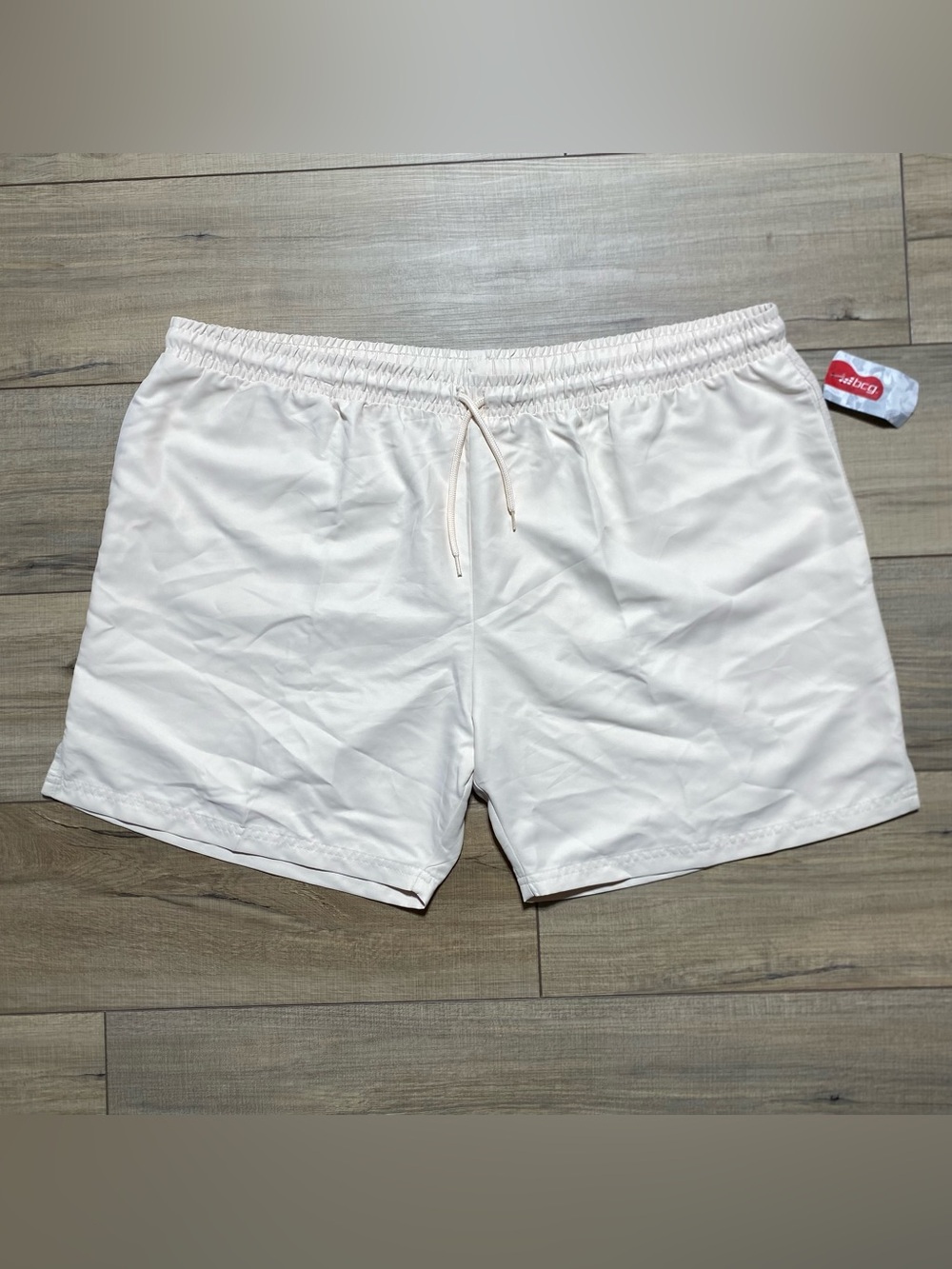 BCG Men’s Campus Training Pull-On Drawstring Shorts Size 2XL White Swan Cream